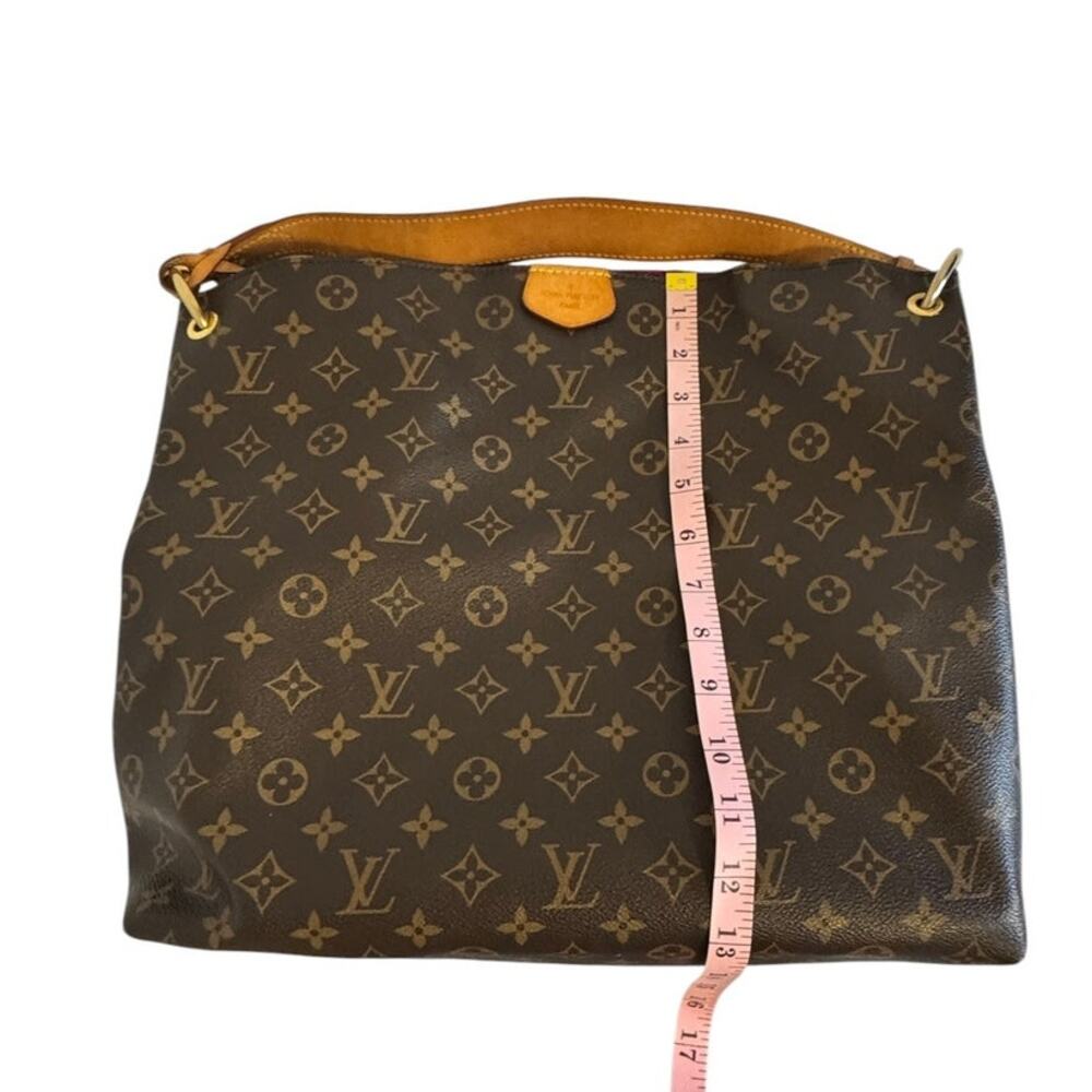 Louis Vuitton Graceful MM Monogram Canvas Shoulder Hobo Bag Tote - Picture 15 of 16